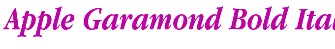 Apple Garamond Bold Italic